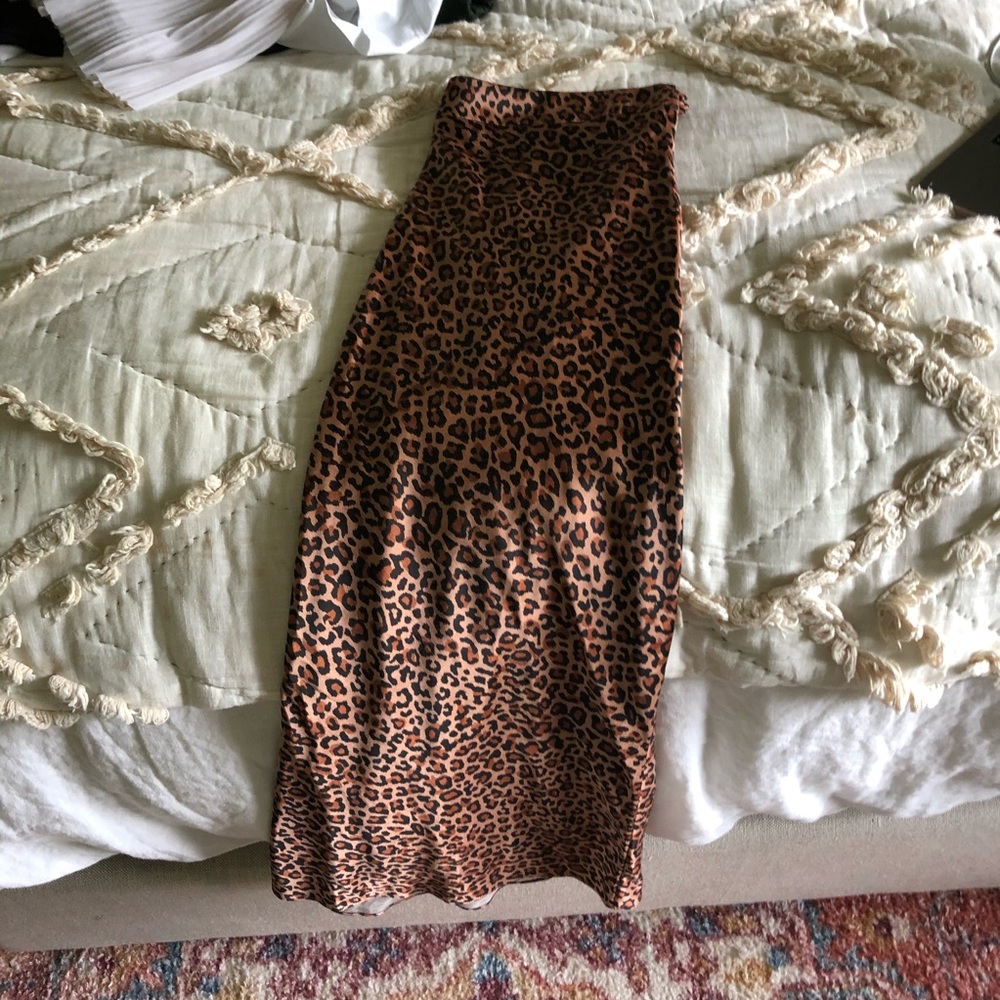 Something Navy cheetah skirt